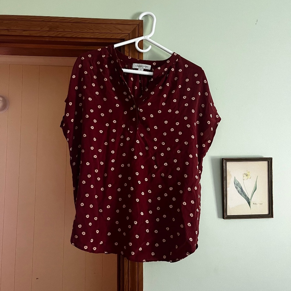 Amour Vert Renata Silk Blouse